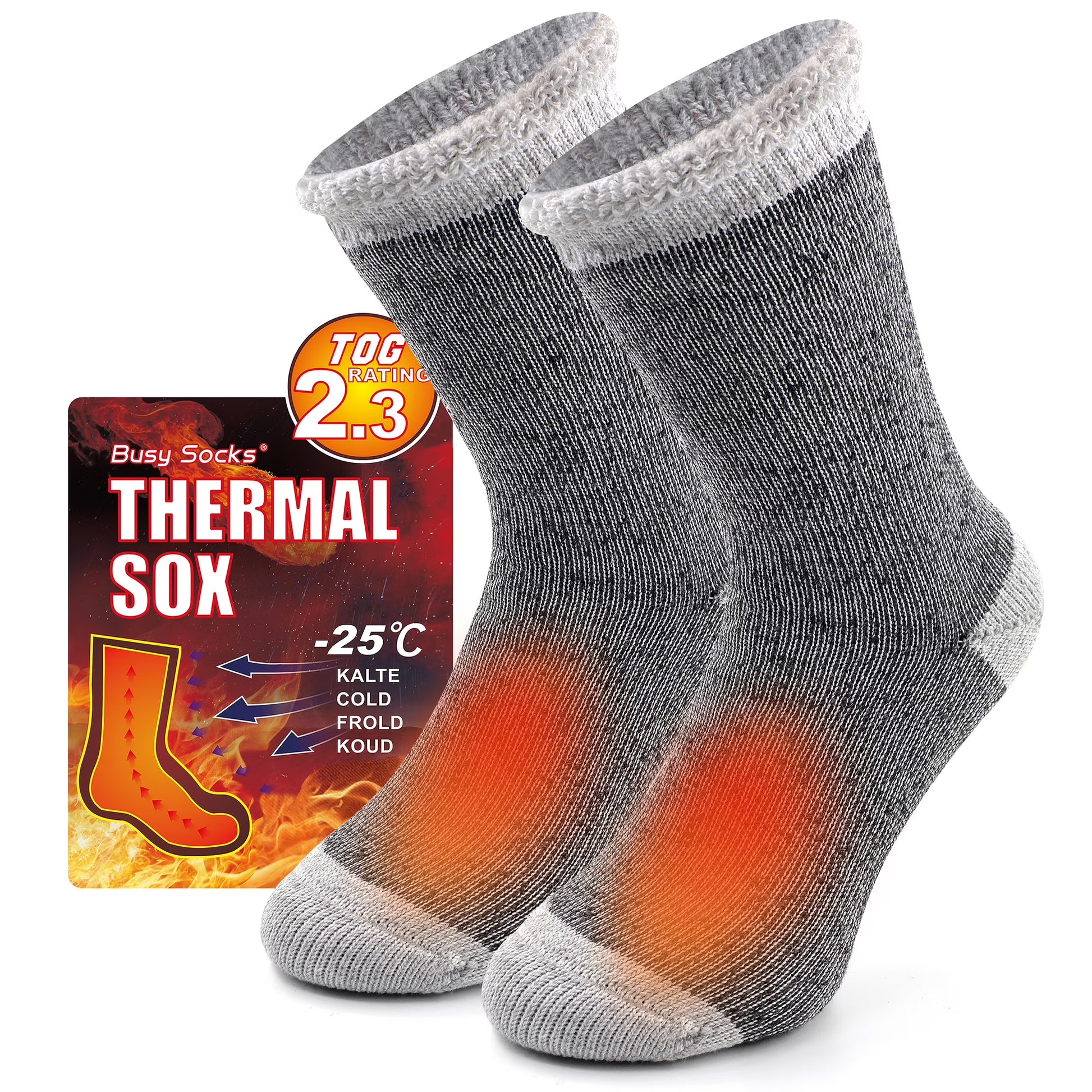 Men'S Thick Warm Thermal Sleeping Floor Socks,Large,Light Grey