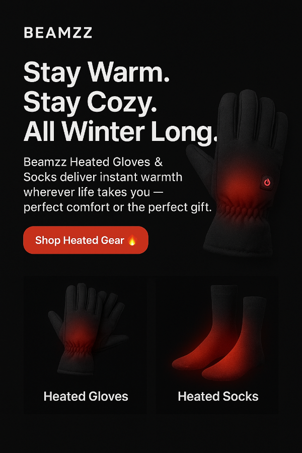 🔥 Beamzz Heat Bundle — Heated Gloves + FREE Heated Socks